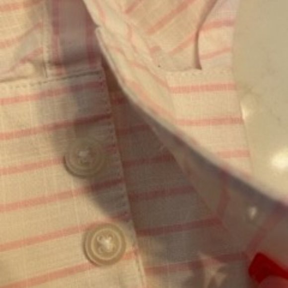 XS Tart Bat Wing Shirt in Pink and White stripes - Picture 13 of 14